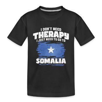 Somalia - Kinder Premium Bio T-Shirt - Schwarz - Vorne