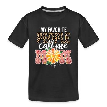 Fière Maman Mère MamanMe Vie Travail Enfants Enfant - T-shirt bio Premium Enfant - noir - Devant