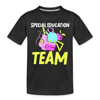 Équipe d’éducation de l’enfance en difficulté Profession d’enseignant en éducation de l’enfance en difficulté - T-shirt bio Premium Enfant - noir - Devant