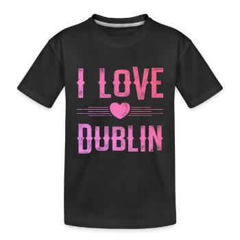 J’aime Dublin - T-shirt bio Premium Enfant - noir - Devant