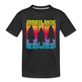 Arrowhead Hunting - Kids' Premium Organic T-Shirt - black - Front