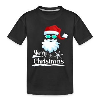 Père Noël Joyeux Noël Père Noël Père Noël - T-shirt bio Premium Enfant - noir - Devant