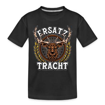 Ersatz Tracht - Kinder Premium Bio T-Shirt - Schwarz - Vorne