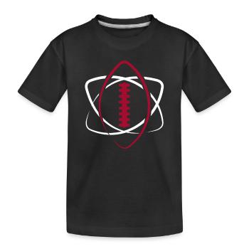 American Football Ball Atom Spieler Lineman Tackle - Kinder Premium Bio T-Shirt - Schwarz - Vorne