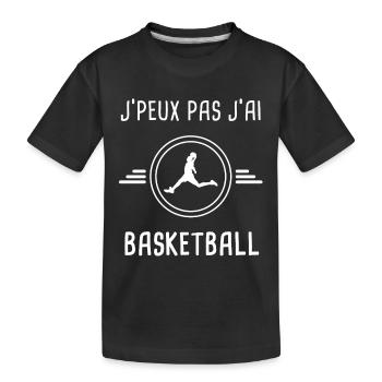 basketball je peux pas j'ai basketball joueur - T-shirt bio Premium Enfant - noir - Devant