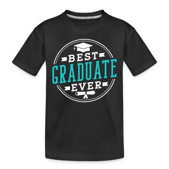 Meilleur diplômé de tous les temps Diplômés diplômés - T-shirt bio Premium Enfant - noir - Devant