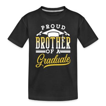 Fier frère d’un diplômé diplômé - T-shirt bio Premium Enfant - noir - Devant