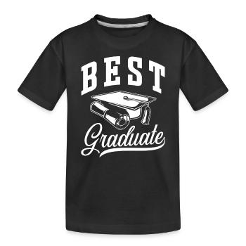 Prix du meilleur diplômé diplômé - T-shirt bio Premium Enfant - noir - Devant