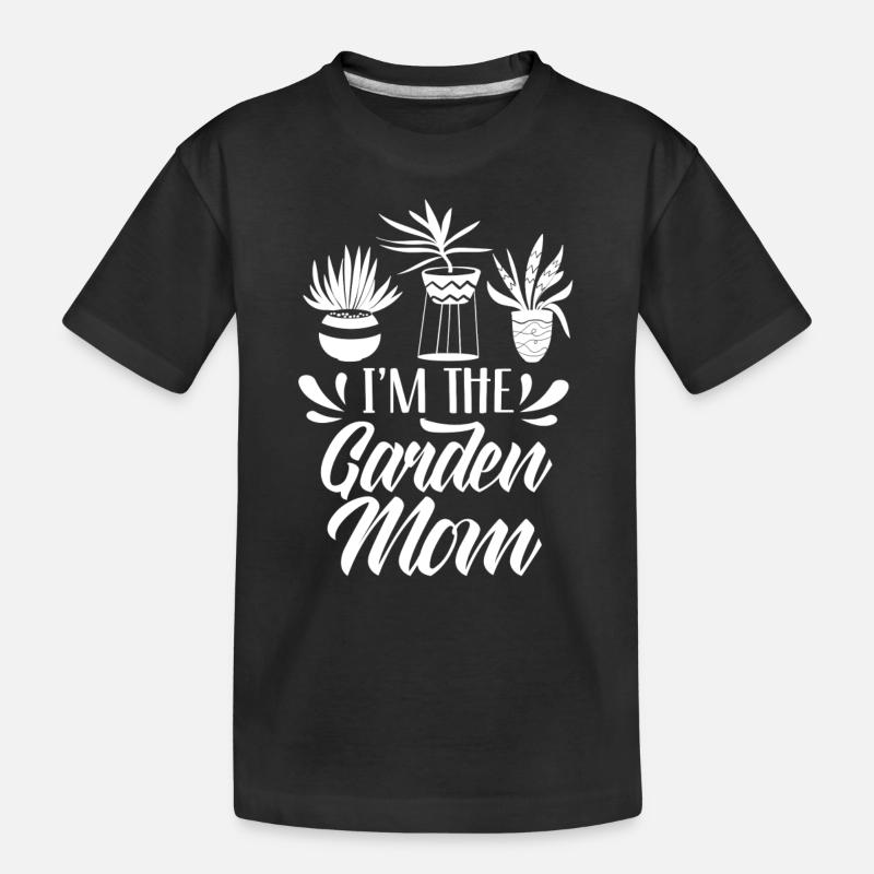 Ich Bin Die Garten Mama Mutter Gartenbau Gärtnerin - Kinder Premium Bio T-Shirt - Schwarz