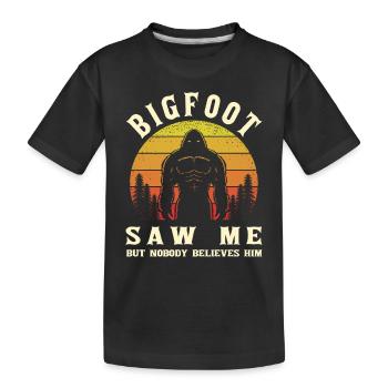 Retro Bigfoot Forest Retro Hunter - T-shirt bio Premium Enfant - noir - Devant