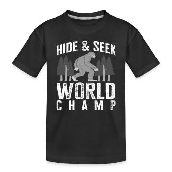 Cache-cache disant Bigfoot Gift - T-shirt bio Premium Enfant - noir - Devant
