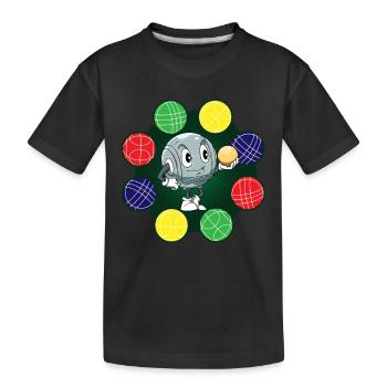Kugelspiel Petanque für einen Petanque Spieler - Kinder Premium Bio T-Shirt - Schwarz - Vorne