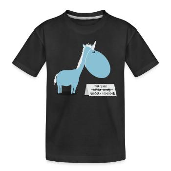Horse for sale - Kids' Premium Organic T-Shirt - black - Front