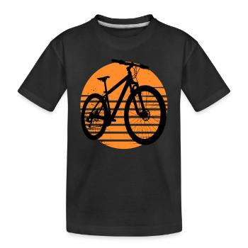 Mountainbike Design - Kinder Premium Bio T-Shirt - Schwarz - Vorne