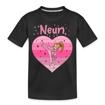 9. Geburtstag Tochter Mädchen Kampfsport Judo - Kinder Premium Bio T-Shirt - Schwarz - Vorne