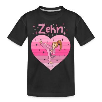 10. Geburtstag Tochter Mädchen Kampfsport Judo - Kinder Premium Bio T-Shirt - Schwarz - Vorne