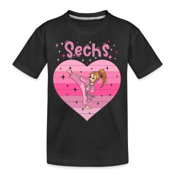 6. Geburtstag Tochter Mädchen Kampfsport Judo - Kinder Premium Bio T-Shirt - Schwarz - Vorne