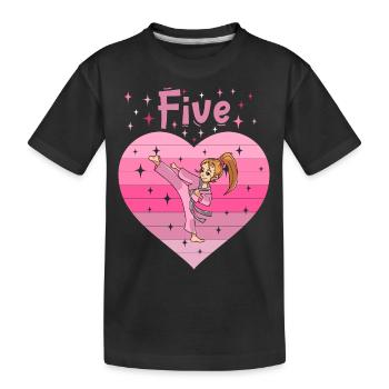 5. Geburtstag Tochter Mädchen Kampfsport Judo - Kinder Premium Bio T-Shirt - Schwarz - Vorne