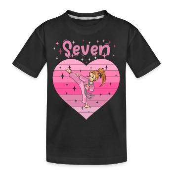 7. Geburtstag Tochter Mädchen Kampfsport Judo - Kinder Premium Bio T-Shirt - Schwarz - Vorne