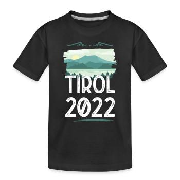Tirol 2022 - Kinder Premium Bio T-Shirt - Schwarz - Vorne