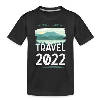 Travel 2022 - Kinder Premium Bio T-Shirt - Schwarz - Vorne