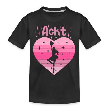 8. Geburtstag Tochter Mädchen Cheerleader - Kinder Premium Bio T-Shirt - Schwarz - Vorne
