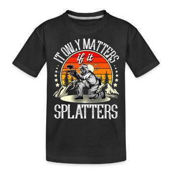 Paintball - Kinder Premium Bio T-Shirt - Schwarz - Vorne