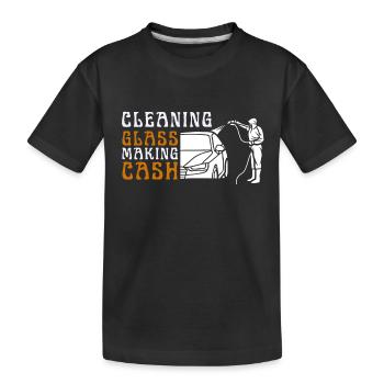 Services de nettoyage de vitres pour vitres de voiture - T-shirt bio Premium Enfant - noir - Devant