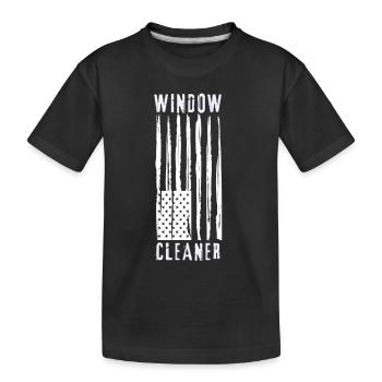 Window Cleaner Services Car Window Cleaning Window - Kids' Premium Organic T-Shirt - black - Front