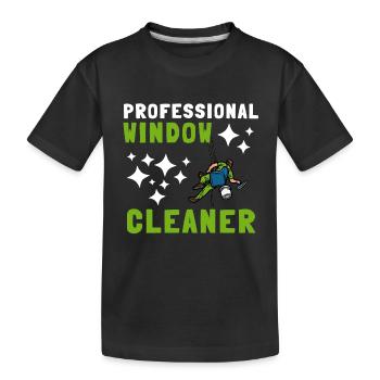 Window Cleaner Services Car Window Cleaning Window - Kids' Premium Organic T-Shirt - black - Front