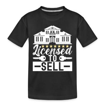 Real estate broker Markler Real Estate - Kids' Premium Organic T-Shirt - black - Front