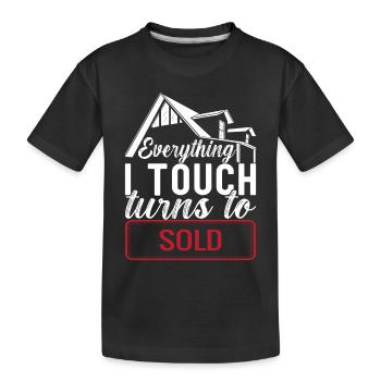 Real estate broker Markler Real Estate - Kids' Premium Organic T-Shirt - black - Front