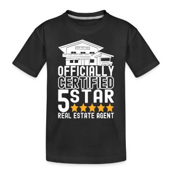 Real estate broker Markler Real Estate - Kids' Premium Organic T-Shirt - black - Front