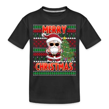Cool K Pop Père Noël Noël K Pop - T-shirt bio Premium Enfant - noir - Devant