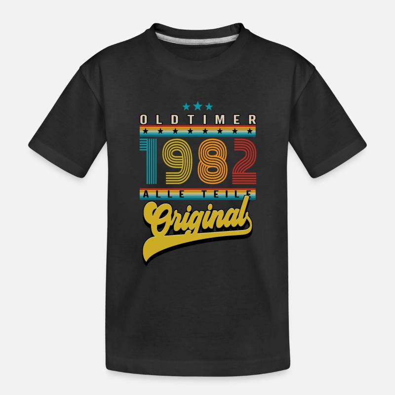 Anniversaire Oldtimer 1982 - T-shirt bio Premium Enfant - noir