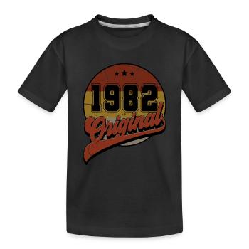 1982 Geburtstag - Kinder Premium Bio T-Shirt - Schwarz - Vorne