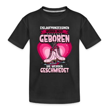 Eislaufen - Kinder Premium Bio T-Shirt - Schwarz - Vorne