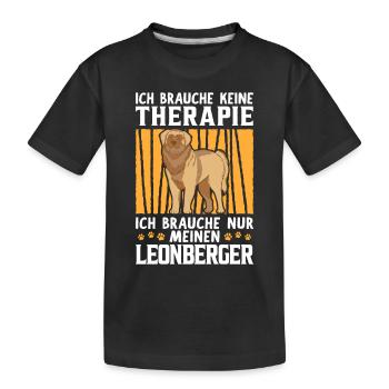 Leonberger keine Therapie deutscher Wachhund - Kinder Premium Bio T-Shirt - Schwarz - Vorne