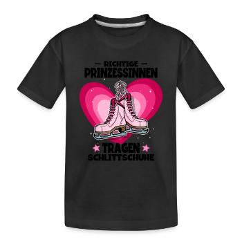 Eislaufen - Kinder Premium Bio T-Shirt - Schwarz - Vorne