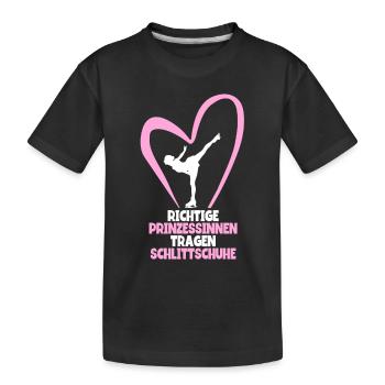 Eislaufen - Kinder Premium Bio T-Shirt - Schwarz - Vorne