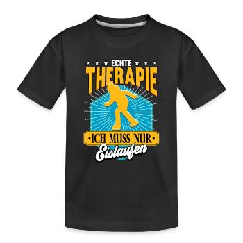 Eislaufen - Kinder Premium Bio T-Shirt - Schwarz - Vorne