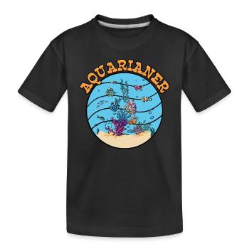 Aquarianer - Kinder Premium Bio T-Shirt - Schwarz - Vorne