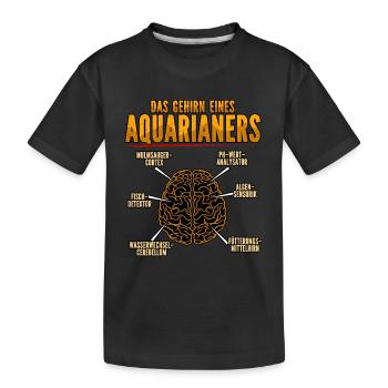 Aquarianer - Kinder Premium Bio T-Shirt - Schwarz - Vorne