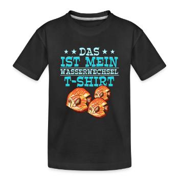 Das ist mein Wasserwechsel T-shirt Aquarianer - Kinder Premium Bio T-Shirt - Schwarz - Vorne