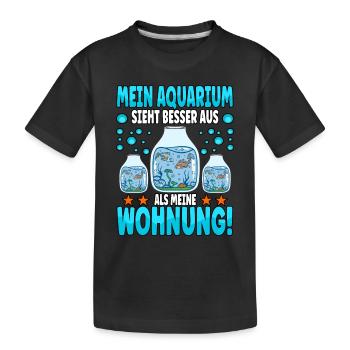 Aquarianer - Kinder Premium Bio T-Shirt - Schwarz - Vorne