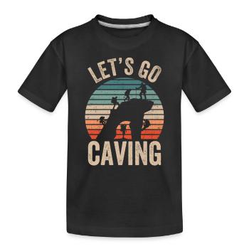 Allons à la grotte de spéléologie Randonnée - T-shirt bio Premium Enfant - noir - Devant