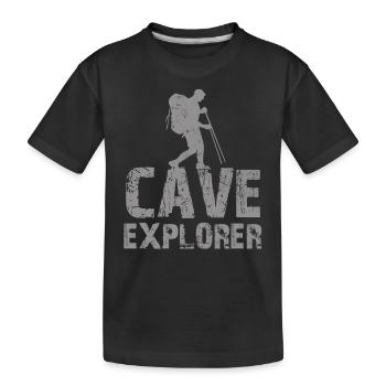 Spéléologue Grotte de spéléologie - T-shirt bio Premium Enfant - noir - Devant