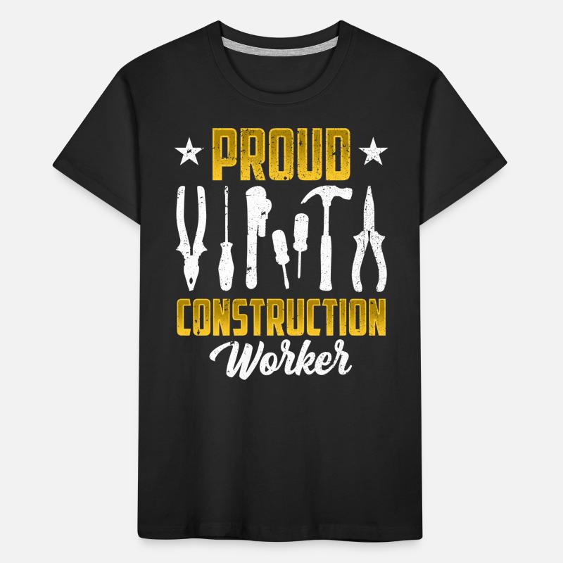Fier travailleur de la construction Équipe Travail d’équipe Construction de chantier T-shirt bio Premium Enfant
