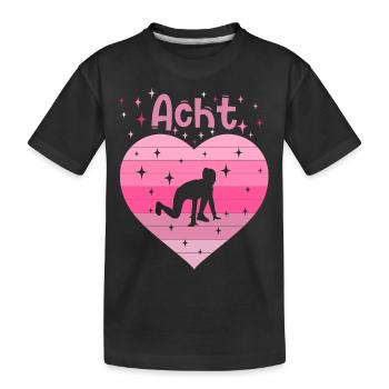 8. Geburtstag Tochter Mädchen Leichtathletik - Kinder Premium Bio T-Shirt - Schwarz - Vorne