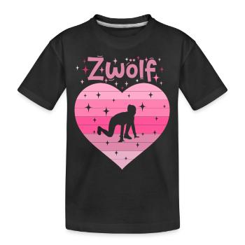 12. Geburtstag Tochter Mädchen Leichtathletik - Kinder Premium Bio T-Shirt - Schwarz - Vorne